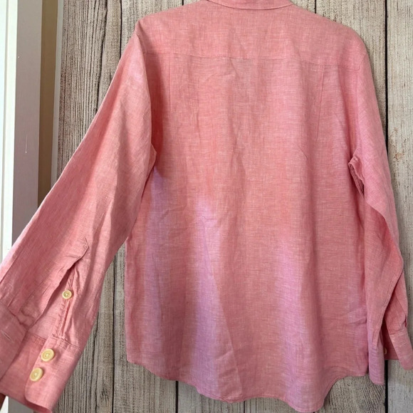 Tommy Bahama Mens 100% Linen Button Front Shirt size Large - Picture 7 of 10